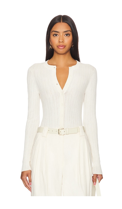 A.L.C. Fisher Cardigan Top in White