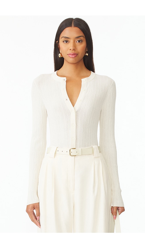 A.L.C. Fisher Cardigan Top in White