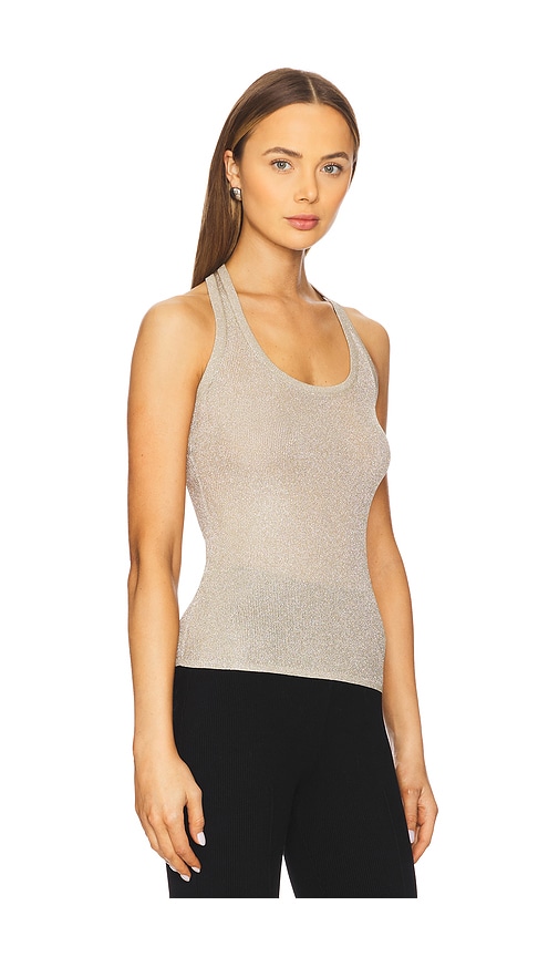 A.l.c Iris Top In Metallic Neutral