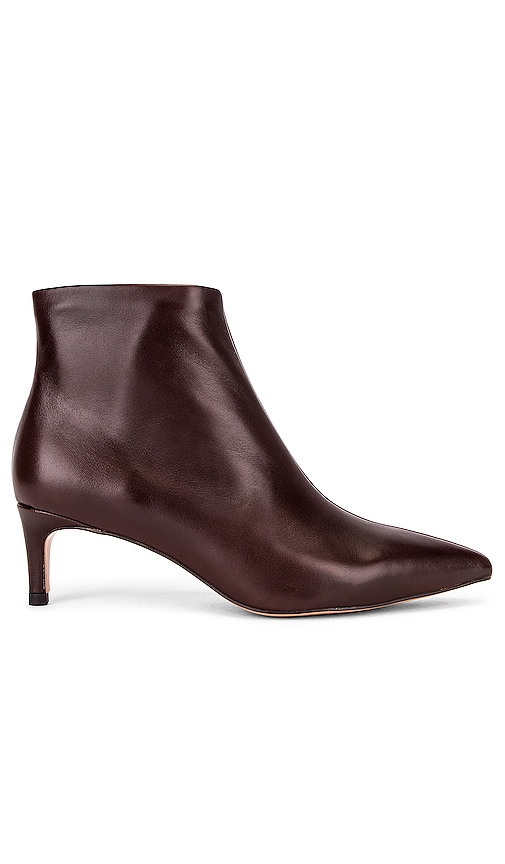 Alias Mae Charlie Kitten Heel Bootie in Chocolate | REVOLVE