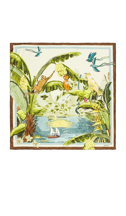  Alemais Seidenschal Toucan Tango  In Green,blue. 