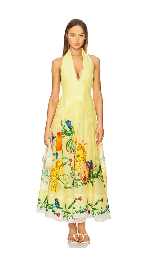 ワンピース VALLO DE NEAR Dahlia Halter Dress Yellow ALEMAIS Dahlia Halter Dress | Liberty