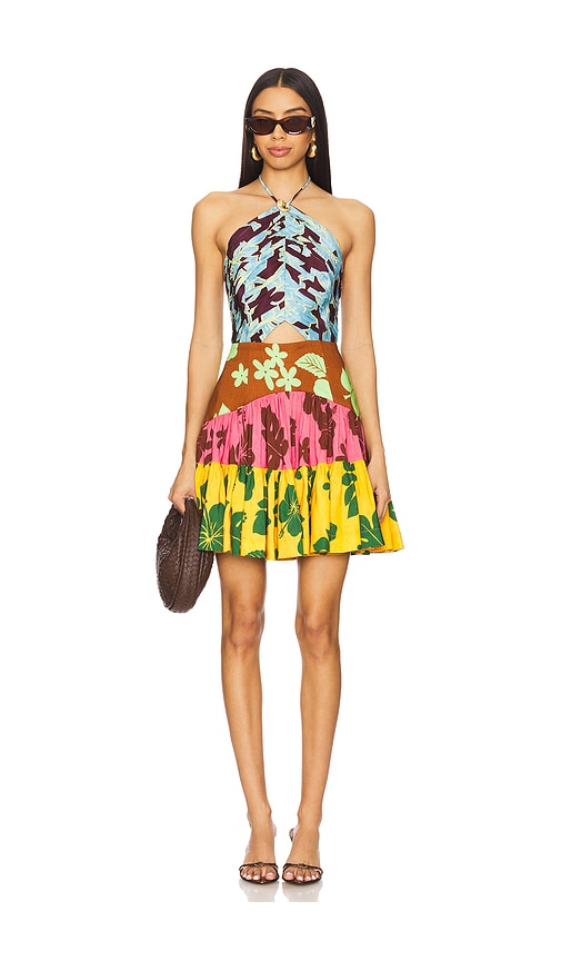 Alemais Poppy Spliced Mini Dress in Multi