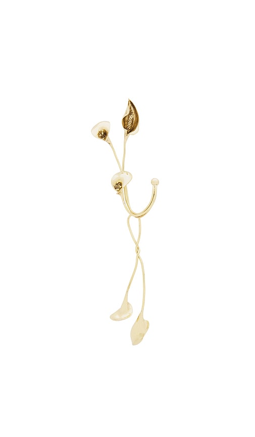 Alemais Lily Stud And Drop Ear Cuff In 金色