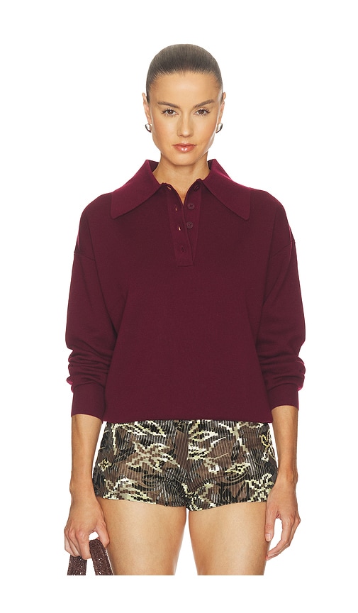 Alemais Claudia Plum Knit Polo - Women's Clothing