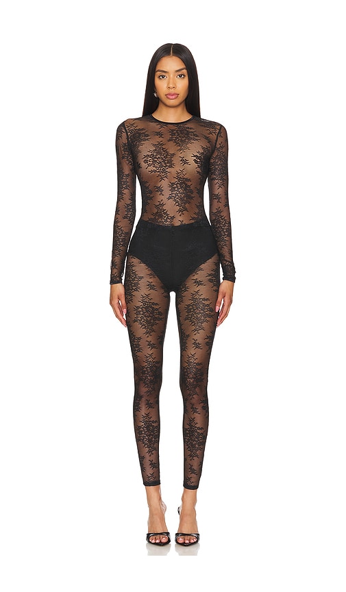 Shop Amanda Uprichard Caresha Catsuit In Black