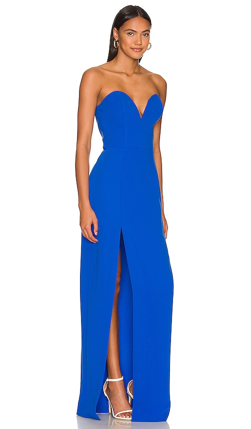 Shop Amanda Uprichard X Revolve Cherri Gown In Blue
