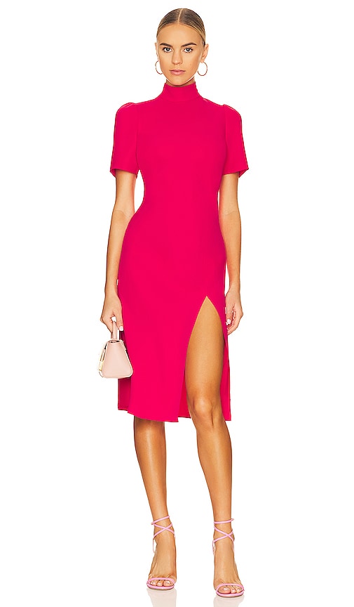 Amanda Uprichard Butler Midi Dress in Passion Fruit