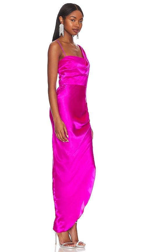 Shop Amanda Uprichard X Revolve Ravello Gown In Hot Pink Light