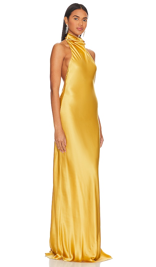 Shop Amanda Uprichard Rainier Gown In Yellow