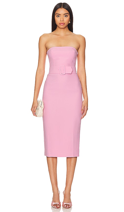 Shop Amanda Uprichard Fae Midi Dress In Pink