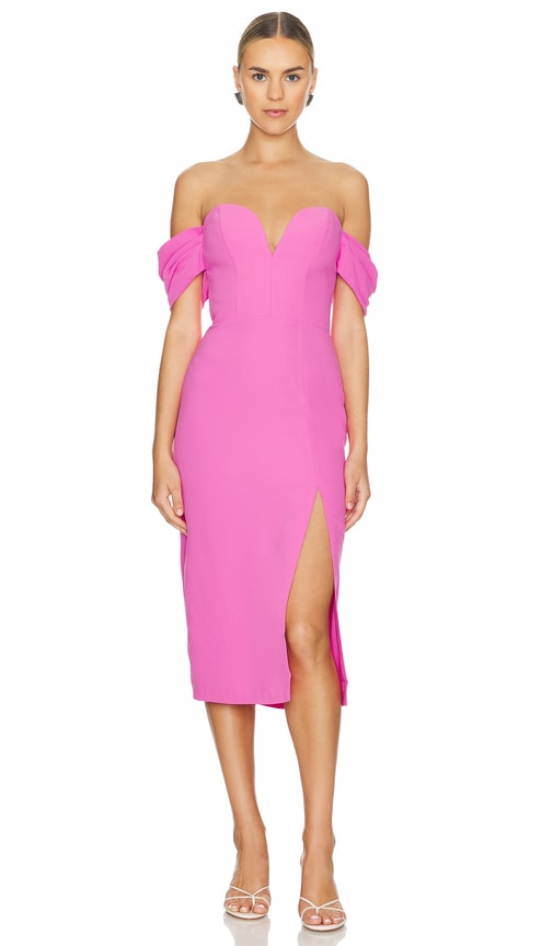 Shop Amanda Uprichard Victoria Dress In 紫苑