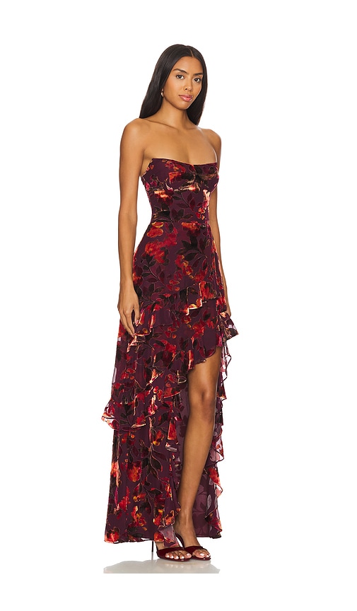 Amanda Uprichard Magnolia Maxi In Sorrel Burnout