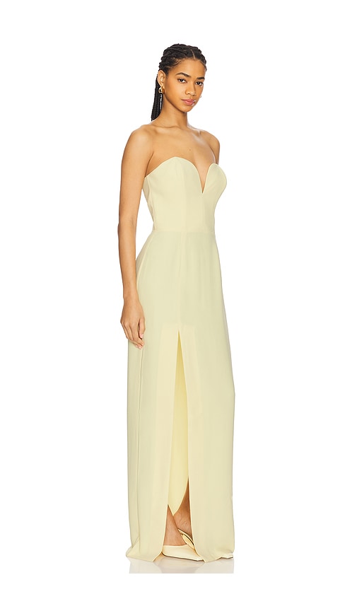 Amanda Uprichard X Revolve Cherri Gown In Lemon