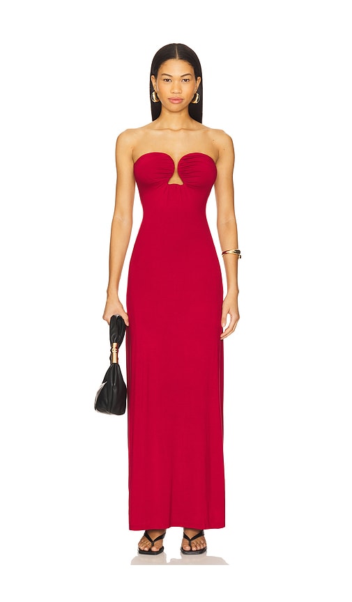 Amanda Uprichard Saladana Maxi Dress In Red