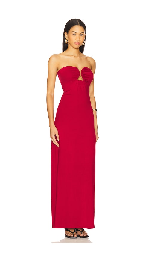 Amanda Uprichard Saladana Maxi Dress In Red