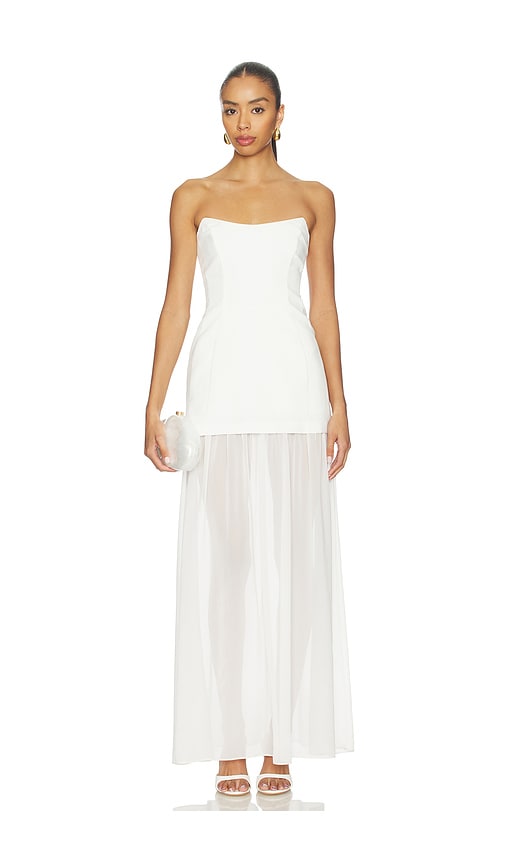 Amanda Uprichard Christy Maxi Dress in Ivory. - size M (also in XS)