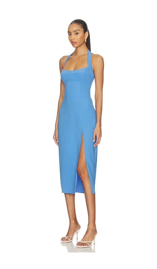 Amanda Uprichard Antonella Midi Dress In Blue