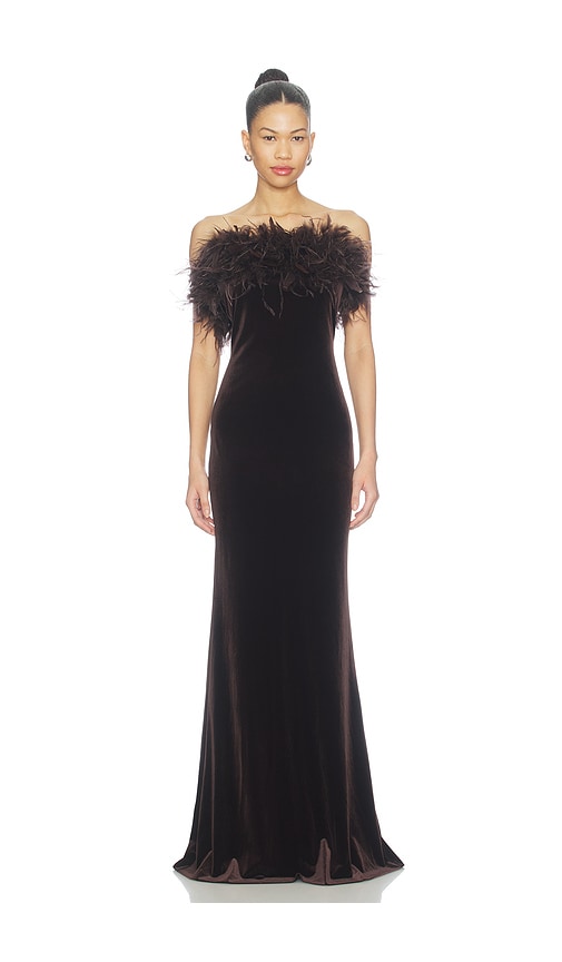 Ella Gown by Amanda Uprichard in Cocoa