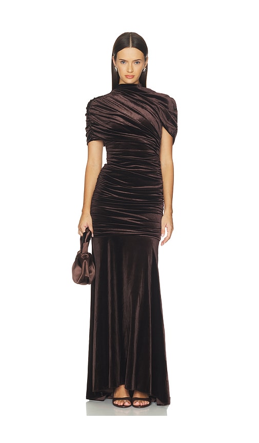Evianna Gown by Amanda Uprichard in Cocoa
