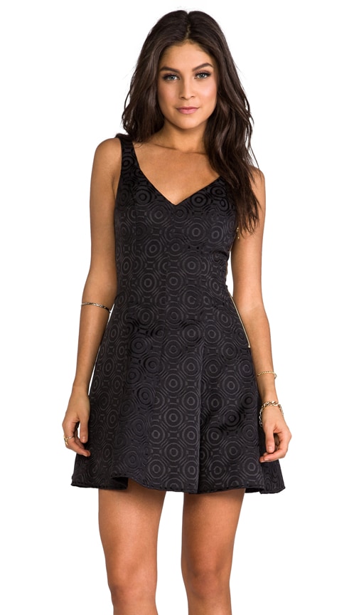 Brocade Fit & Flare Dress