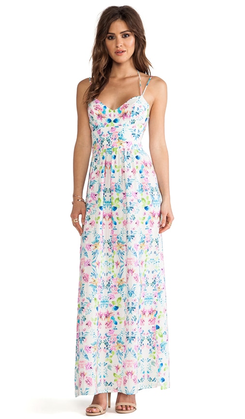 Amanda Uprichard Slit Maxi Gown in Floral | REVOLVE