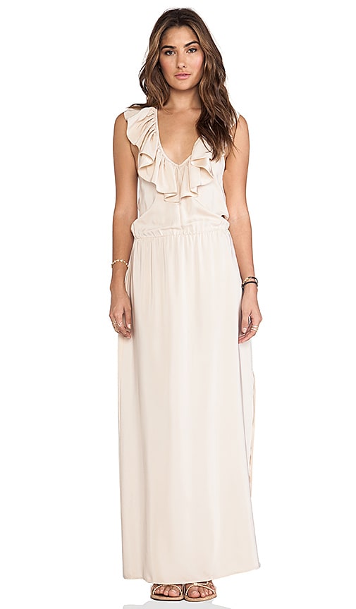 Ruffle Halter Maxi Dress