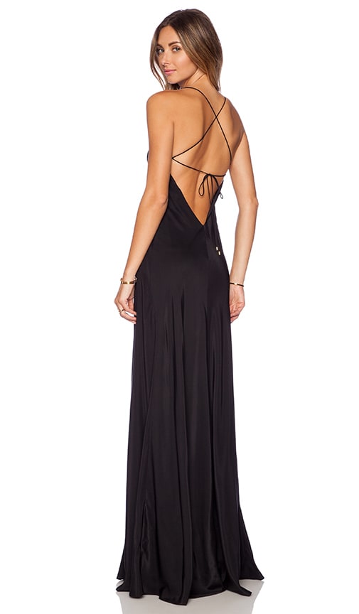 Amanda Uprichard X Back Maxi Dress in Black | REVOLVE