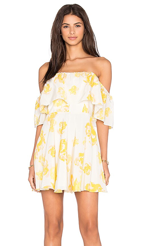 Amanda Uprichard Delilah Dress in Yellow Rose