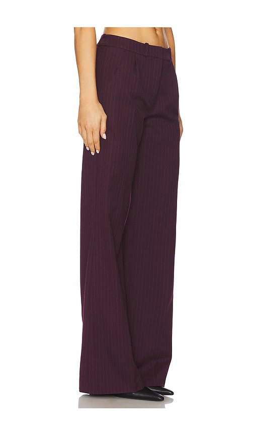 Amanda Uprichard Slater Pant In Burgundy In 葡萄酒色