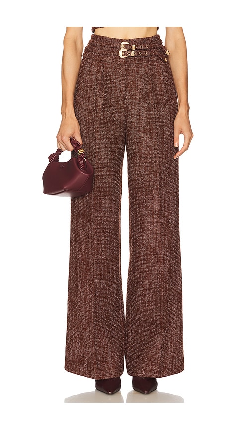 Amanda Uprichard X Revolve Blythe Pants In Brown
