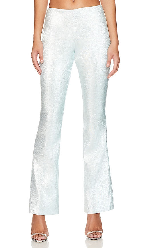 Shop Amanda Uprichard Kourt Pants In Ice Blue