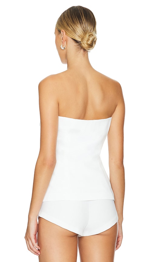  Amanda Uprichard Trägerloses Top Kourt In Ivory. Größe S. Also In M. 