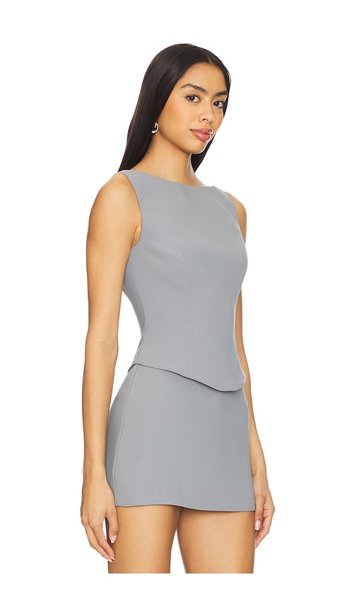 Amanda Uprichard X Revolve Ines Top In Grey