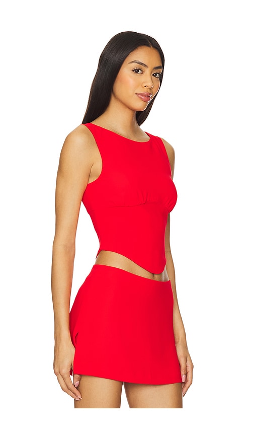 Amanda Uprichard Bellini Top In Red