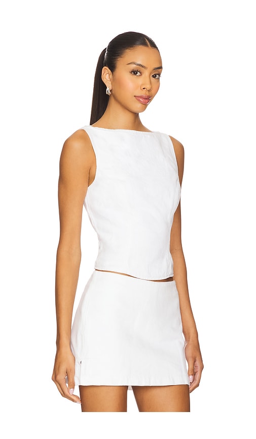 Amanda Uprichard Lielle Top In White