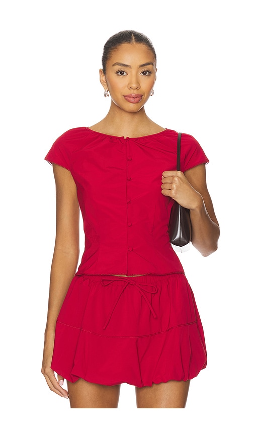 Amanda Uprichard Pinto Top In Red