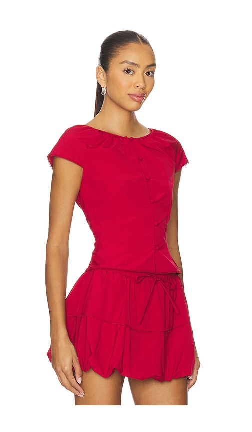Amanda Uprichard Pinto Top In Red