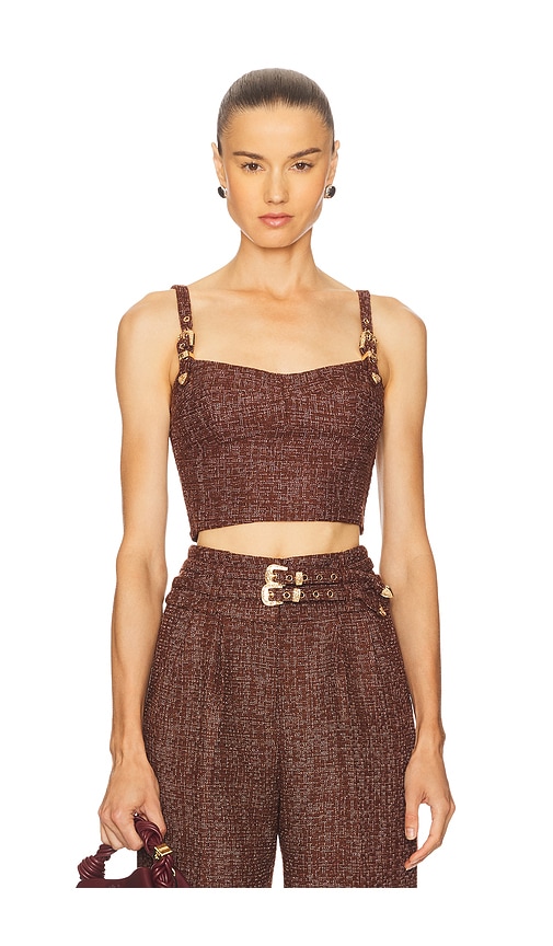Amanda Uprichard X Revolve Blythe Top In Brown