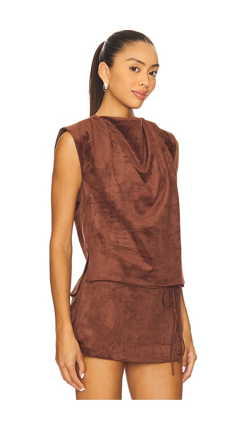 Amanda Uprichard X Revolve Freya Suede Top In Brown