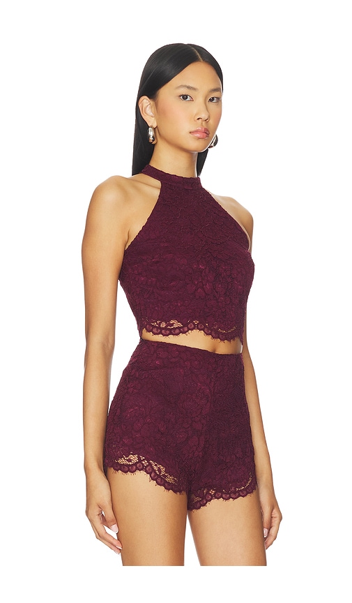 Amanda Uprichard X Revolve Brynley Top In Burgundy
