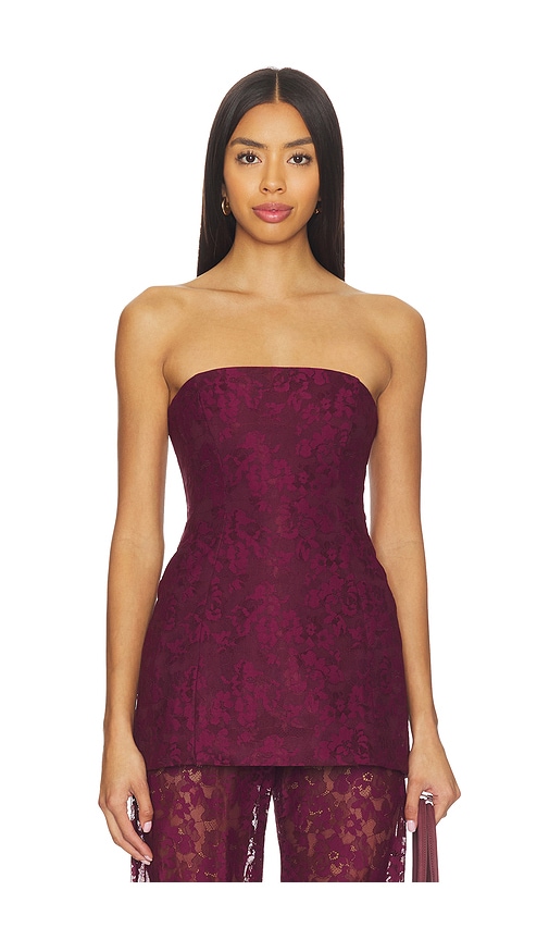 Amanda Uprichard X Revolve Linda Tunic In Burgundy