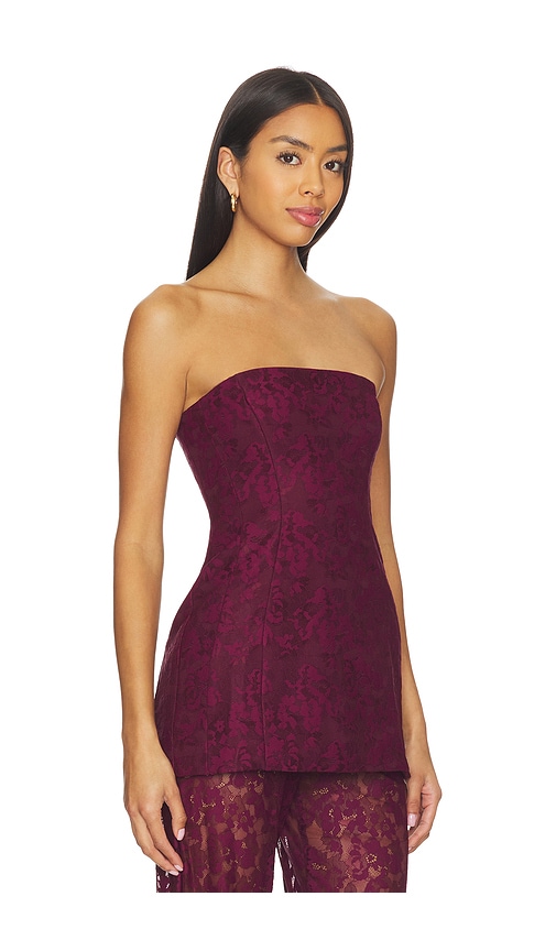 Amanda Uprichard X Revolve Linda Tunic In Burgundy