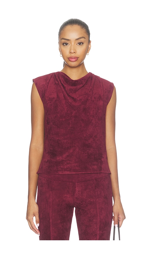Freya Suede Top by Amanda Uprichard in Burgundy