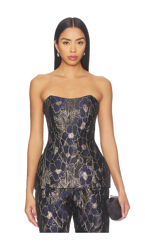 Audrey Top by Amanda Uprichard in Violette Brocade