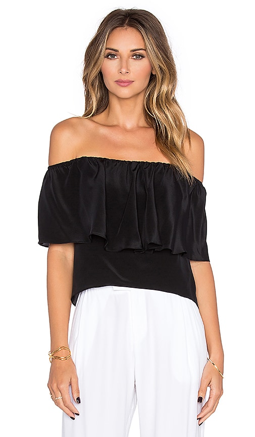 Amanda Uprichard Kiara Top in Black | REVOLVE