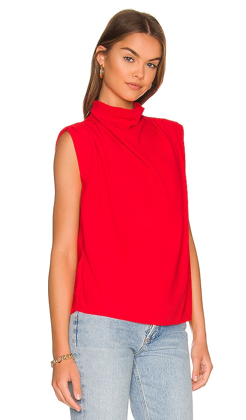 Shop Amanda Uprichard X Revolve Sleeveless Fabienne Top In Red