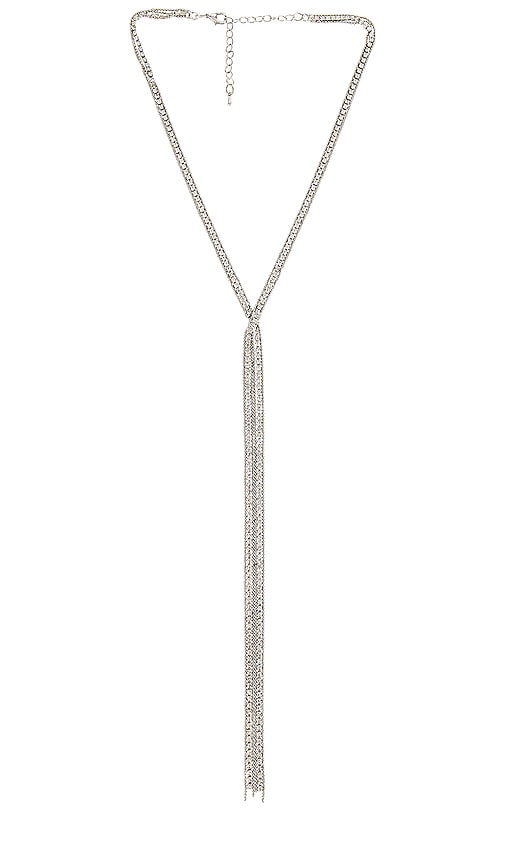 Amber Sceats Diamond Dangle Necklace in Silver | REVOLVE