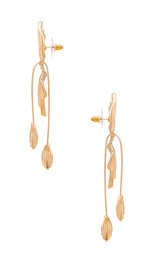 Shop Amber Sceats X Revolve Fan Drop Earrings In Metallic Gold