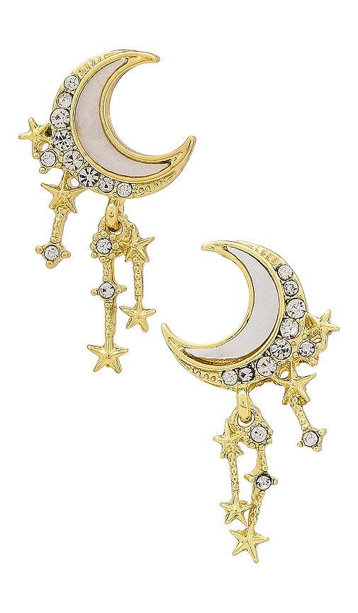 Amber Sceats Moon And Stars Earrings In Metallic Gold